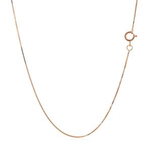 Unbranded 00710-18 14k Rose Gold Classic Box Chain 0.45mm Size: 18''