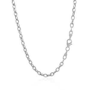 Unbranded 06546-16 3.5mm 14k White Gold Pendant Chain With Textured Li