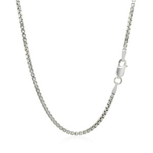 Unbranded 40538-20 Sterling Silver Rhodium Plated Box Chain 1.8mm Size