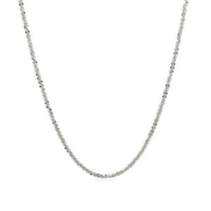 Unbranded 33454-18 10k White Gold Sparkle Chain 1.5mm Size: 18''