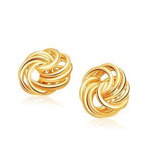 Unbranded 42647 Rosetta Petite Love Knot Stud Earrings In 14k Yellow G