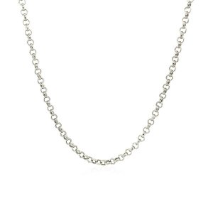 Unbranded 46334-18 2.3mm 14k White Gold Rolo Chain Size: 18''