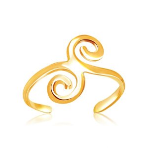 Unbranded 35766 14k Yellow Gold Scrollwork Motif Toe Ring