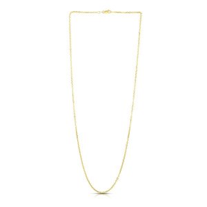 Unbranded 16681-16 14k Yellow Gold Diamond Cut Cable Link Chain 1.8mm 