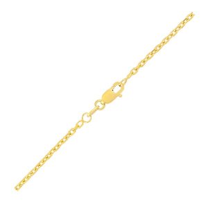 Unbranded 16681-16 14k Yellow Gold Diamond Cut Cable Link Chain 1.8mm 