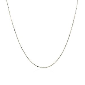 Unbranded 08359-24 14k White Gold Classic Box Chain 0.6mm Size: 24''