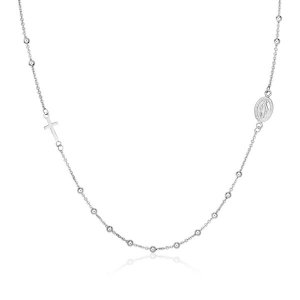 Unbranded 84699-20 Sterling Silver 20 Inch Beaded Chain Necklace With 