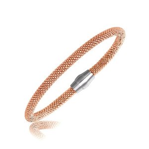 Unbranded 03794-7.5 Sterling Silver Rhodium Plated Rose Gold Plated Po