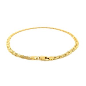 Unbranded 36765-7 3.5mm 14k Yellow Gold Braided Bracelet Size: 7''