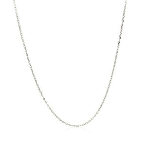 Unbranded 05445-16 14k White Diamond Cut Cable Link Chain 0.8mm Size: 