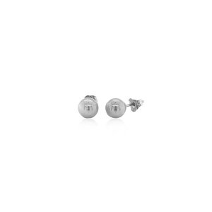 Unbranded 64498 14k White Gold Classic Round Stud Earrings (6.0 Mm)