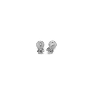 Unbranded 64498 14k White Gold Classic Round Stud Earrings (6.0 Mm)