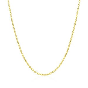 Unbranded 23476-18 14k Yellow Gold Round Cable Link Chain 1.5mm Size: 