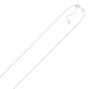 Unbranded 26856-30 14k White Gold Adjustable Cable Chain 0.9mm Size: 3