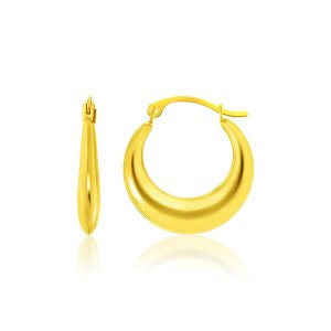 Unbranded 79868 14k Yellow Gold Graduated Round Shape Hoop Earrings