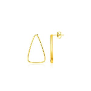 Unbranded 68529 14k Yellow Gold Polished Open Triangle Post Earrings