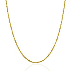 Unbranded 44349-16 2.0mm 14k Yellow Gold Solid Diamond Cut Rope Chain 