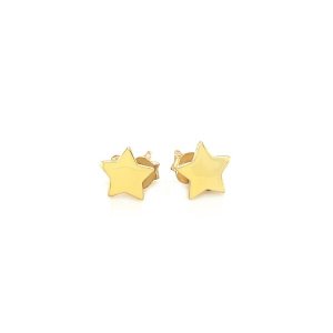 Unbranded 59840 14k Yellow Gold Post Earrings With Stars