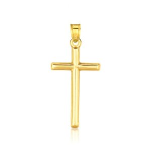 Unbranded 13568 14k Yellow Gold High Polish Cross Pendant