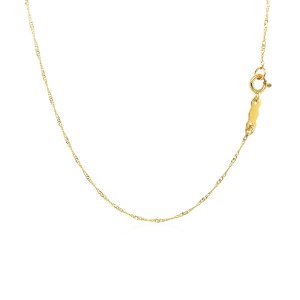 Unbranded 40692-18 14k Yellow Gold Singapore Chain 0.8mm Size: 18''