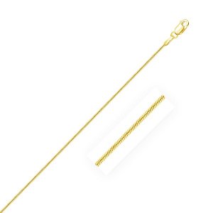 Unbranded 38699-18 14k Yellow Gold Round Snake Chain 0.9mm Size: 18''