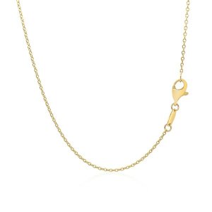 Unbranded 06863-17 14k Yellow Gold 17 Inch Necklace With Polished Ring