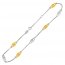 Unbranded 33068-10 14k Yellow Gold And Sterling Silver Anklet With Rou