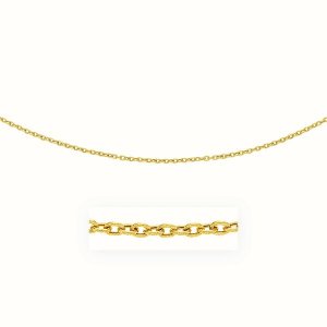 Unbranded 01856-16 3.5mm 14k Yellow Gold Pendant Chain With Textured L