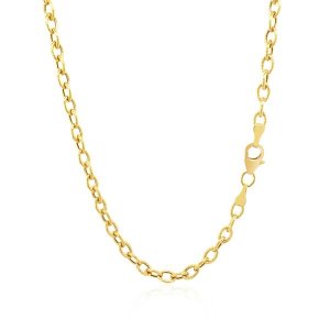 Unbranded 01856-16 3.5mm 14k Yellow Gold Pendant Chain With Textured L