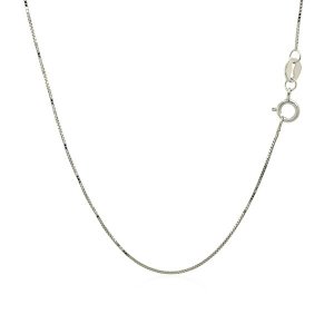 Unbranded 08359-17 14k White Gold Classic Box Chain 0.6mm Size: 17''