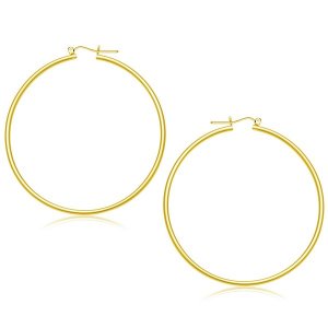 Unbranded 32596 14k Yellow Gold Polished Hoop Earrings (55 Mm)