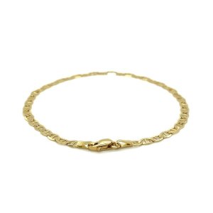 Unbranded 09556-7 3.2mm 14k Yellow Gold Mariner Link Bracelet Size: 7'