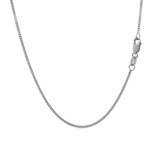 Unbranded 40660-24 10k White Gold Gourmette Chain 1.0mm Size: 24''