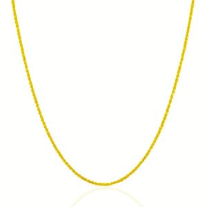 Unbranded 36546-16 10k Yellow Gold Solid Diamond Cut Rope Chain 1.25mm