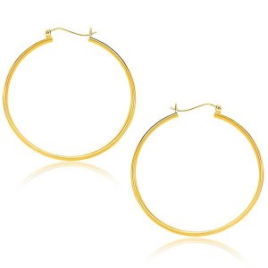 Unbranded 66638 10k Yellow Gold Polished Hoop Earrings (40mm)