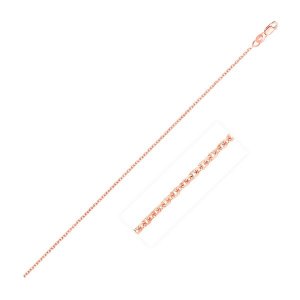 Unbranded 95560-18 14k Rose Gold Diamond Cut Cable Link Chain 1.1mm Si