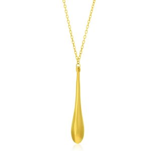 Unbranded 74043-18 14k Yellow Gold Teardrop Shape Long Pendant Size: 1