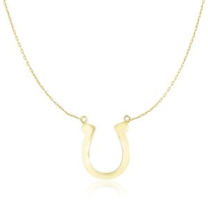 Unbranded 90767-18 14k Yellow Gold Chain Necklace With Polished Horses