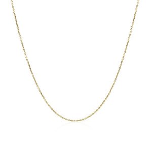 Unbranded 66146-16 14k Yellow Gold Cable Link Chain 0.5mm Size: 16''