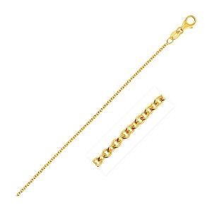 Unbranded 68074-16 14k Yellow Gold Round Cable Link Chain 1.3mm Size: 