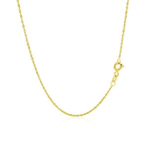 Unbranded 65679-16 10k Yellow Gold Singapore Chain 1.0mm Size: 16''