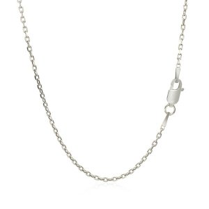 Unbranded 74577-20 Sterling Silver Rhodium Plated Cable Chain 1.5mm Si