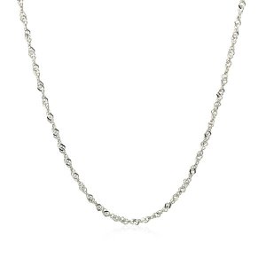 Unbranded 48171-20 14k White Gold Singapore Chain 1.5mm Size: 20''