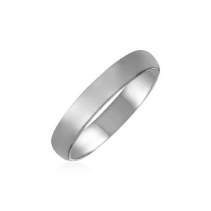 Unbranded 63589-9 14k White Gold 4mm Comfort Fit Wedding Band Size: 9