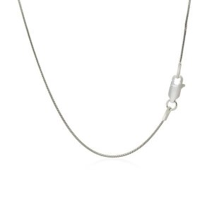 Unbranded 83579-24 Sterling Silver Rhodium Plated Snake Chain 0.9mm Si