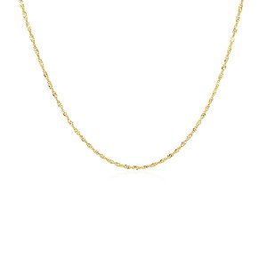 Unbranded 68060-20 14k Yellow Gold Singapore Chain 1.0mm Size: 20''