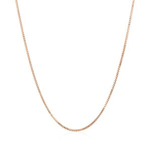 Unbranded 57396-20 14k Rose Gold Classic Box Chain 0.8mm Size: 20''