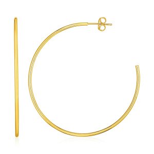 Unbranded 24045 14k Yellow Gold Polished Hoop Earrings