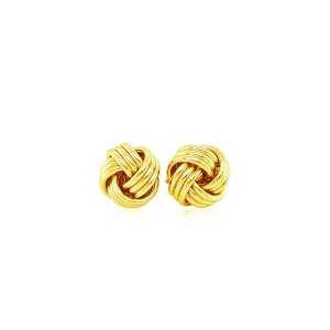 Unbranded 86567 Love Knot Post Earrings In 14k Yellow Gold