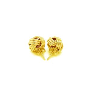 Unbranded 86567 Love Knot Post Earrings In 14k Yellow Gold